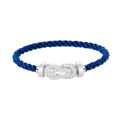 [Eterna Jewels]CHANCE LARGE 8 FIGURE BUCKLE HALF DIAMOND BRACELET SILVER