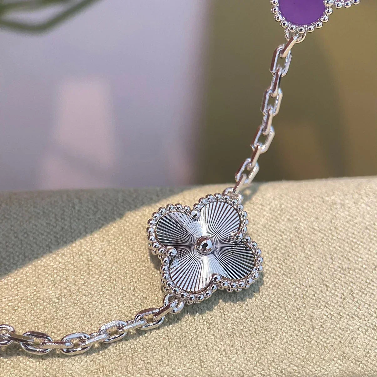 [Eterna Jewels] CLOVER 5 MOTIF VIOLET BRACELET COLLECTION