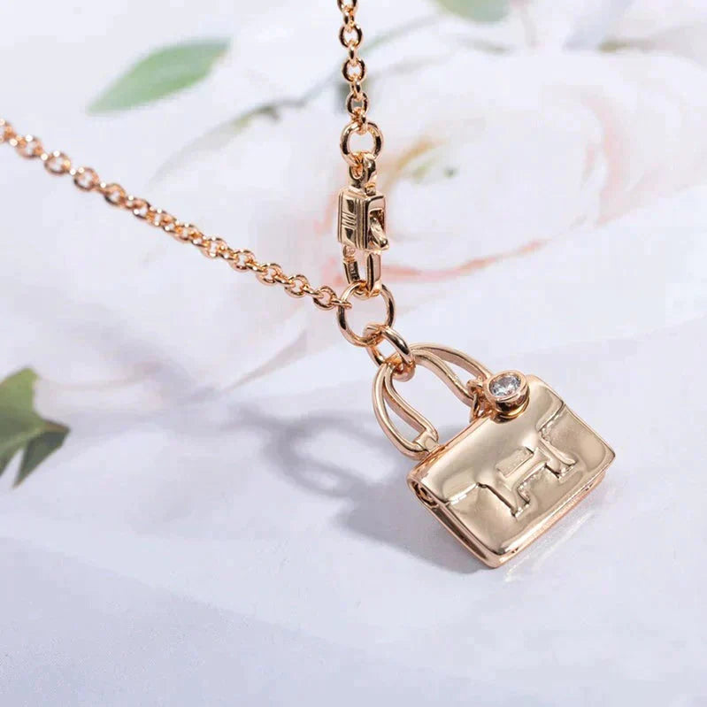 [Eterna Jewels]AMULETTE PEDANT ROSE GOLD NECKLACE