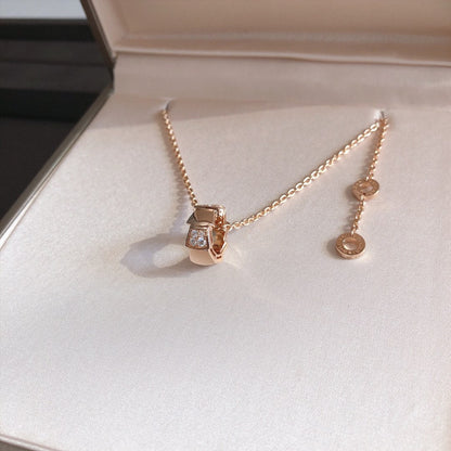 [Eterna Jewels]SERPENTI PEDANT DIAMOND PINK GOLD NECKLACE