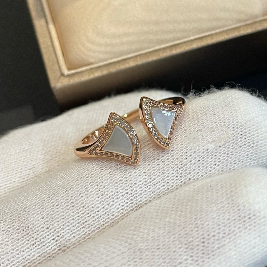 [Eterna Jewels]DREAM MOP DIAMOND OPEN RING
