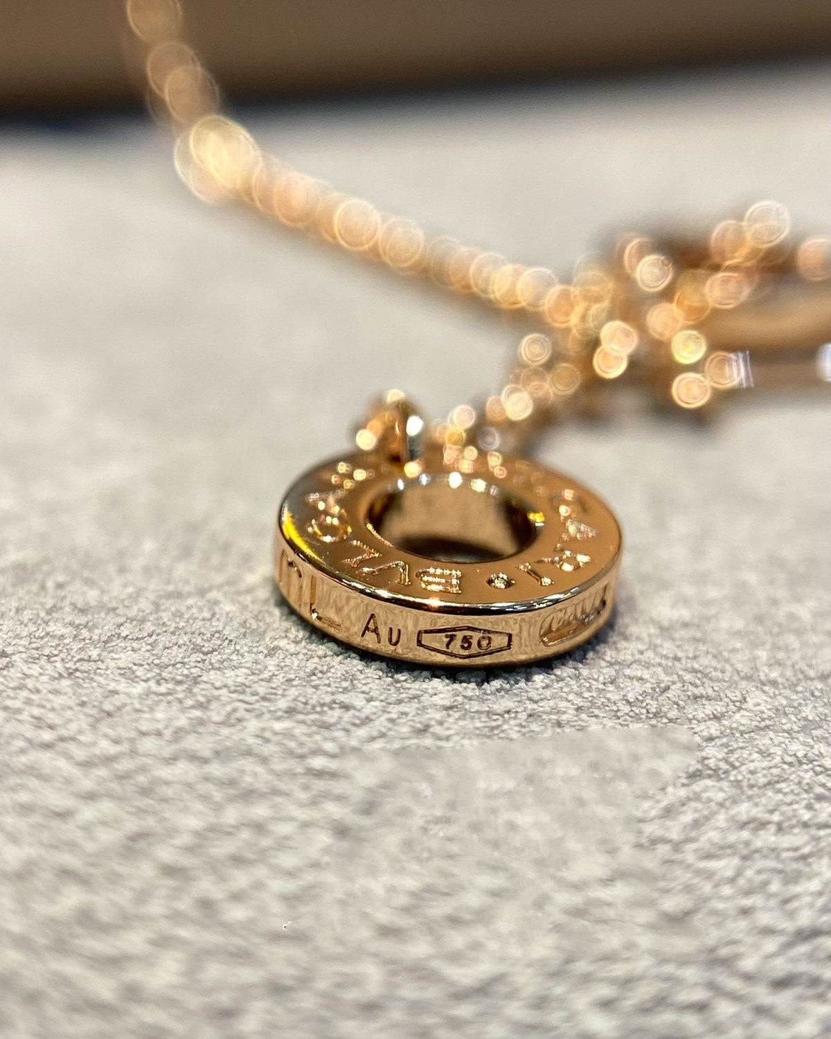 [Eterna Jewels]DREAM MOP DIAMOND PAVED PINK GOLD NECKLACE