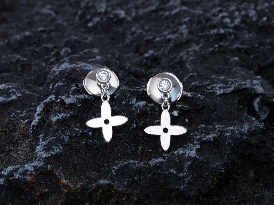 [Eterna Jewels]VIDYLLE SILVER DIAMOND MINI DROP EARRINGS