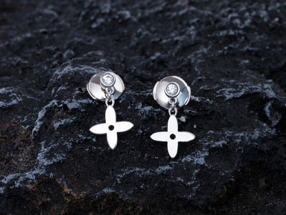 [Eterna Jewels]VIDYLLE SILVER DIAMOND MINI DROP EARRINGS