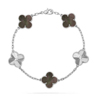 [Eterna Jewels] CLOVER 5 MOTIF GRAY MOP BRACELET COLLECTION