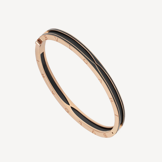 [Eterna Jewels]ZERO 1 PINK GOLD WITH MATTE BLACK CERAMIC BRACELET