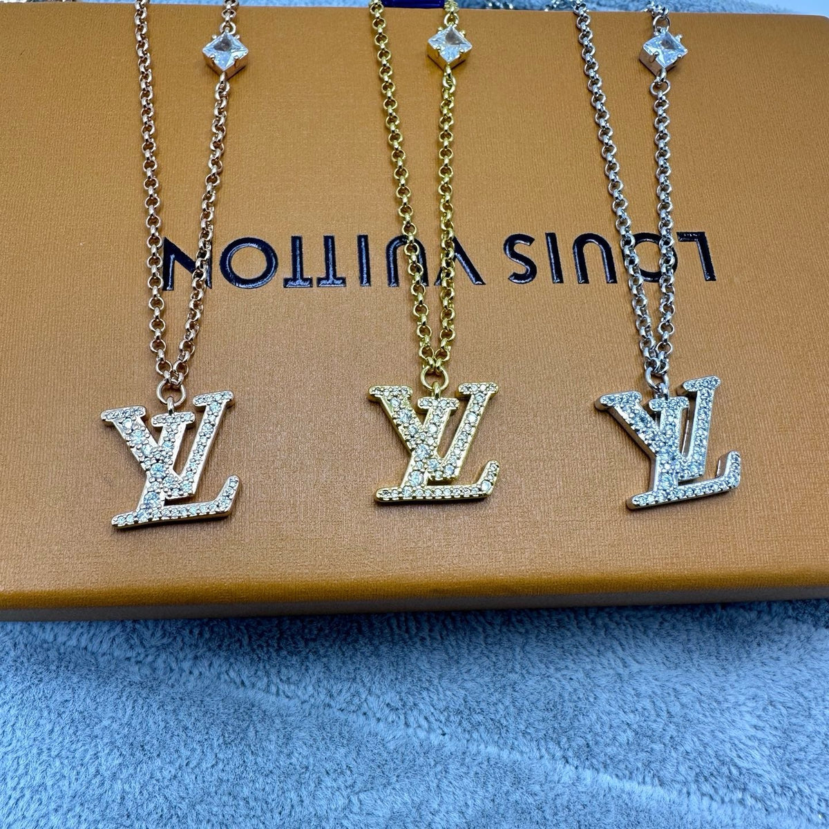 [Eterna Jewels]FULL DIAMOND LETTER NECKLACE