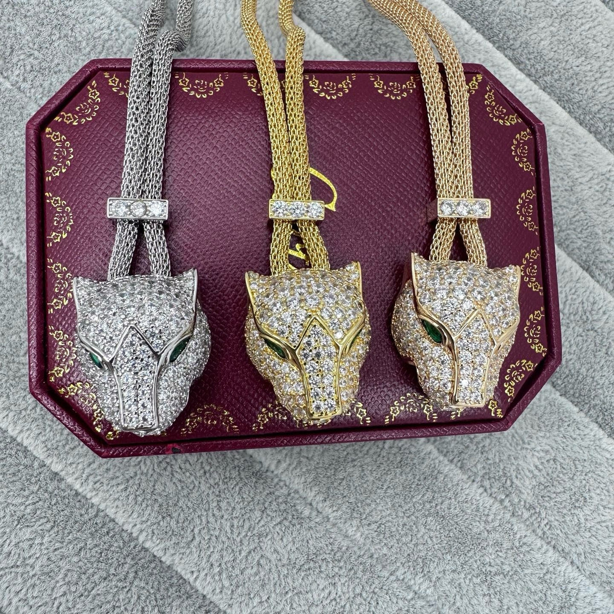 [Eterna Jewels]FULL STONE BIG LEOPARD HEAD NECKLACE