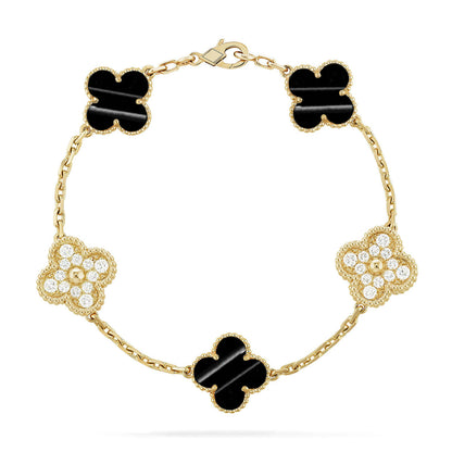 [Eterna Jewels] CLOVER 5 MOTIF PULSAR STONE BRACELET COLLECTION