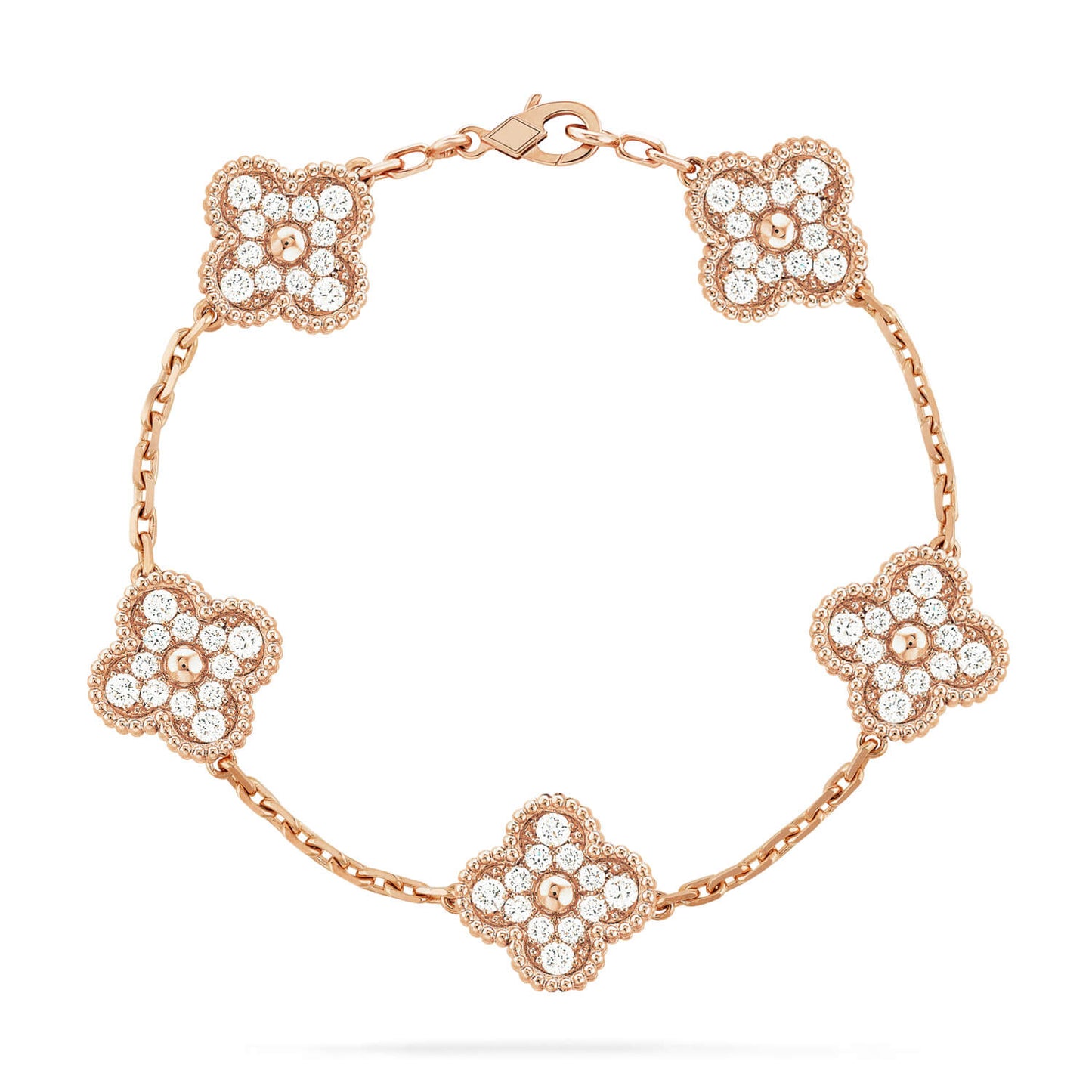 [Eterna  Jewelry] CLOVER 5 MOTIF FULL DIAMOND BRACELET COLLECTION