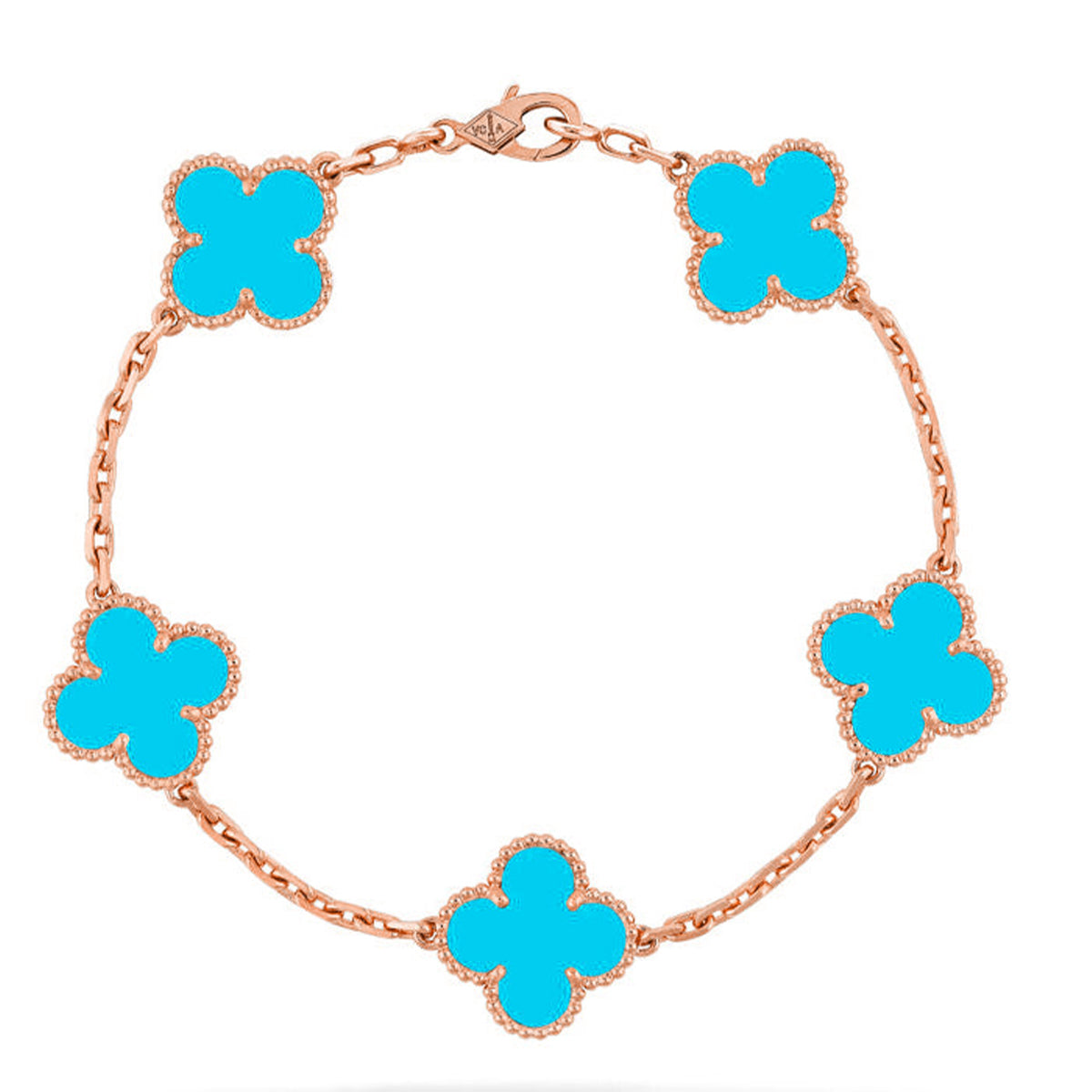 [Eterna Jewels] CLOVER 5 MOTIF TURQUOISE BRACELET COLLECTION
