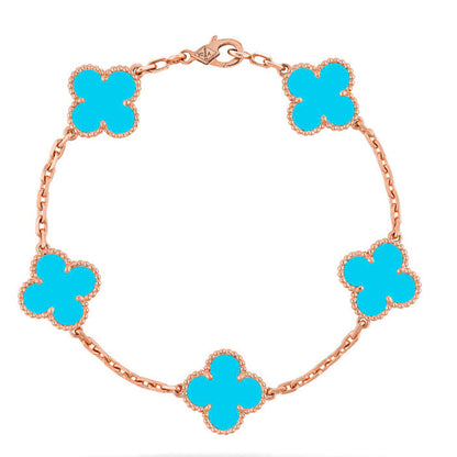 [Eterna Jewels] CLOVER 5 MOTIF TURQUOISE BRACELET COLLECTION