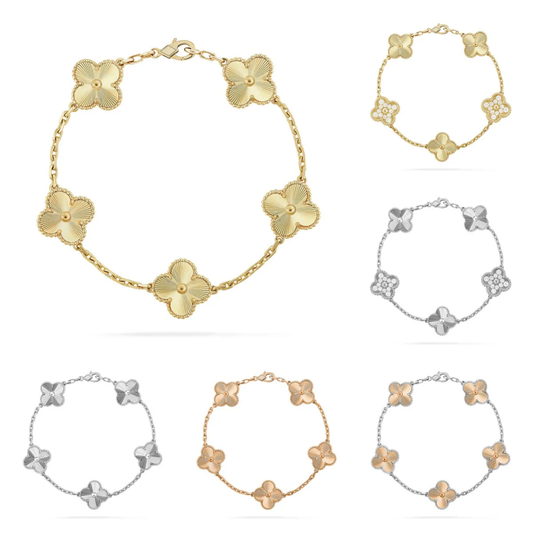 [Eterna Jewels] CLOVER 5 MOTIF LASER BRACELET COLLECTION