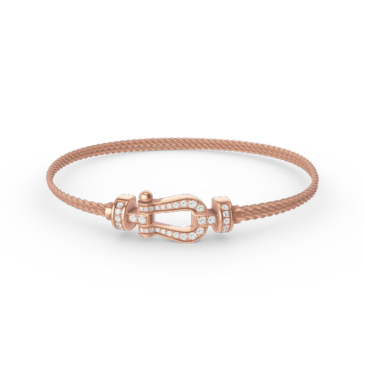 [Eterna Jewels]FORCE SMALL HORSESHOE  DIAMOND CHAIN ROPE BRACELET