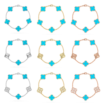 [Eterna Jewels] CLOVER 5 MOTIF TURQUOISE BRACELET COLLECTION