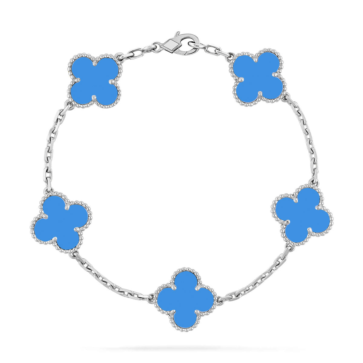 [Eterna Jewels] CLOVER 5 MOTIF BLUE AGATE BRACELET COLLECTION