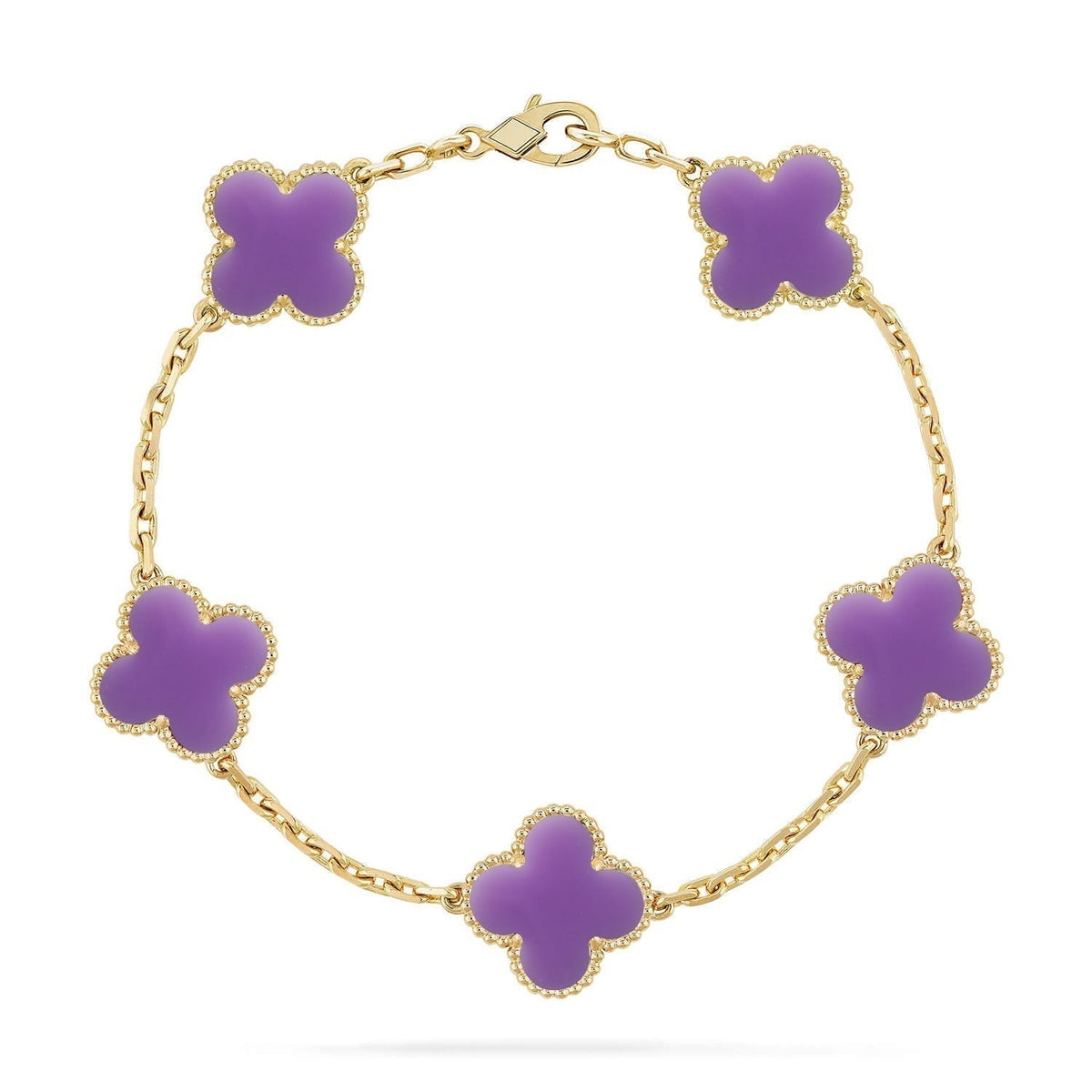 [Eterna Jewels]CLOVER 5 MOTIF LIGHT PURPLE BRACELET COLLECTION