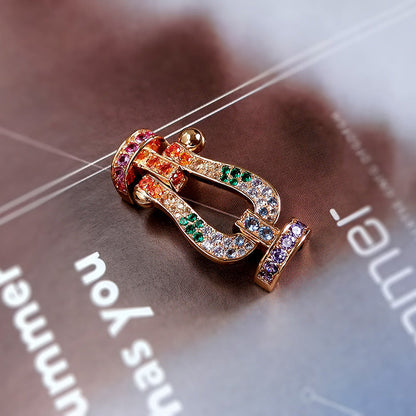 [Eterna Jewels]FORCE LARGE HORSESHOE  COLORED DIAMOND BRACELET ROSE GOLD