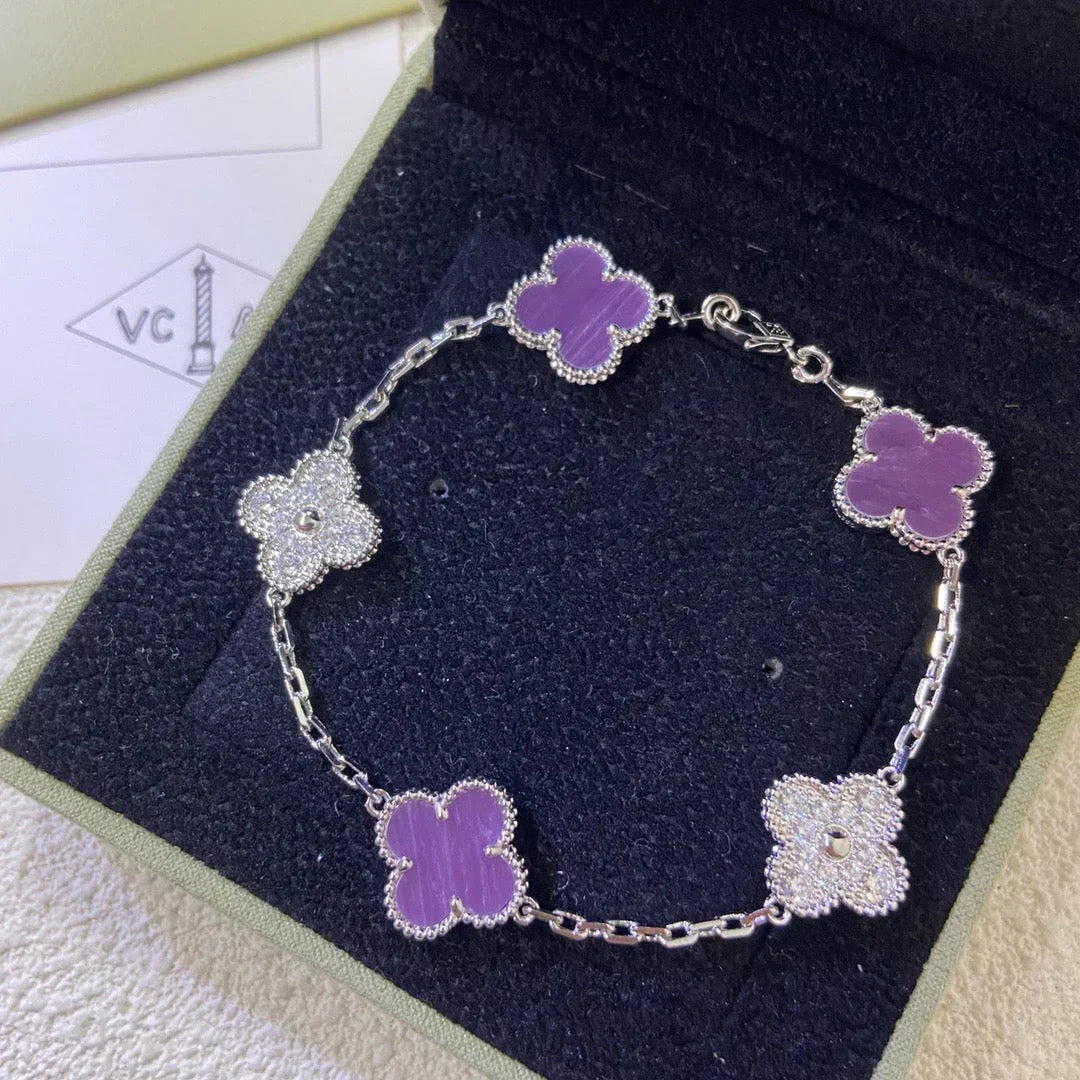 [Eterna Jewels] CLOVER 5 MOTIF VIOLET BRACELET COLLECTION