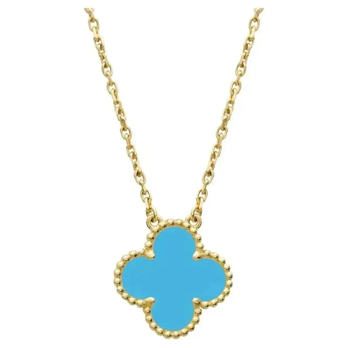 [Eterna Jewels]CLOVER 15MM VINTAGE TURQUOISE NECKLACE