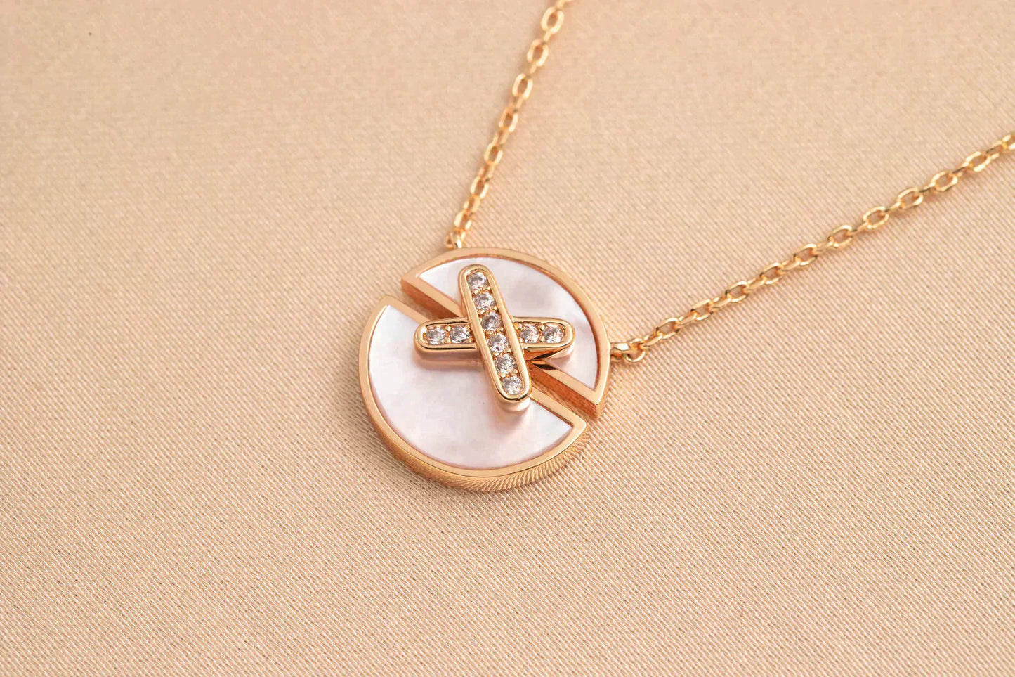 [Eterna Jewels]JEUX DE ROSE GOLD DIAMOND NECKLACE