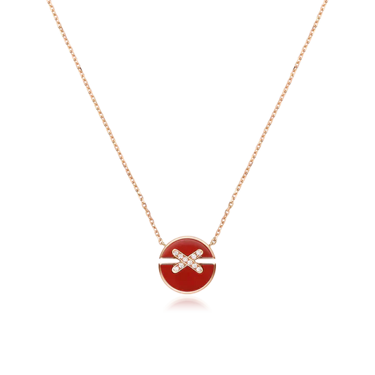 [Eterna Jewels]JEUX DE ROSE GOLD DIAMOND NECKLACE