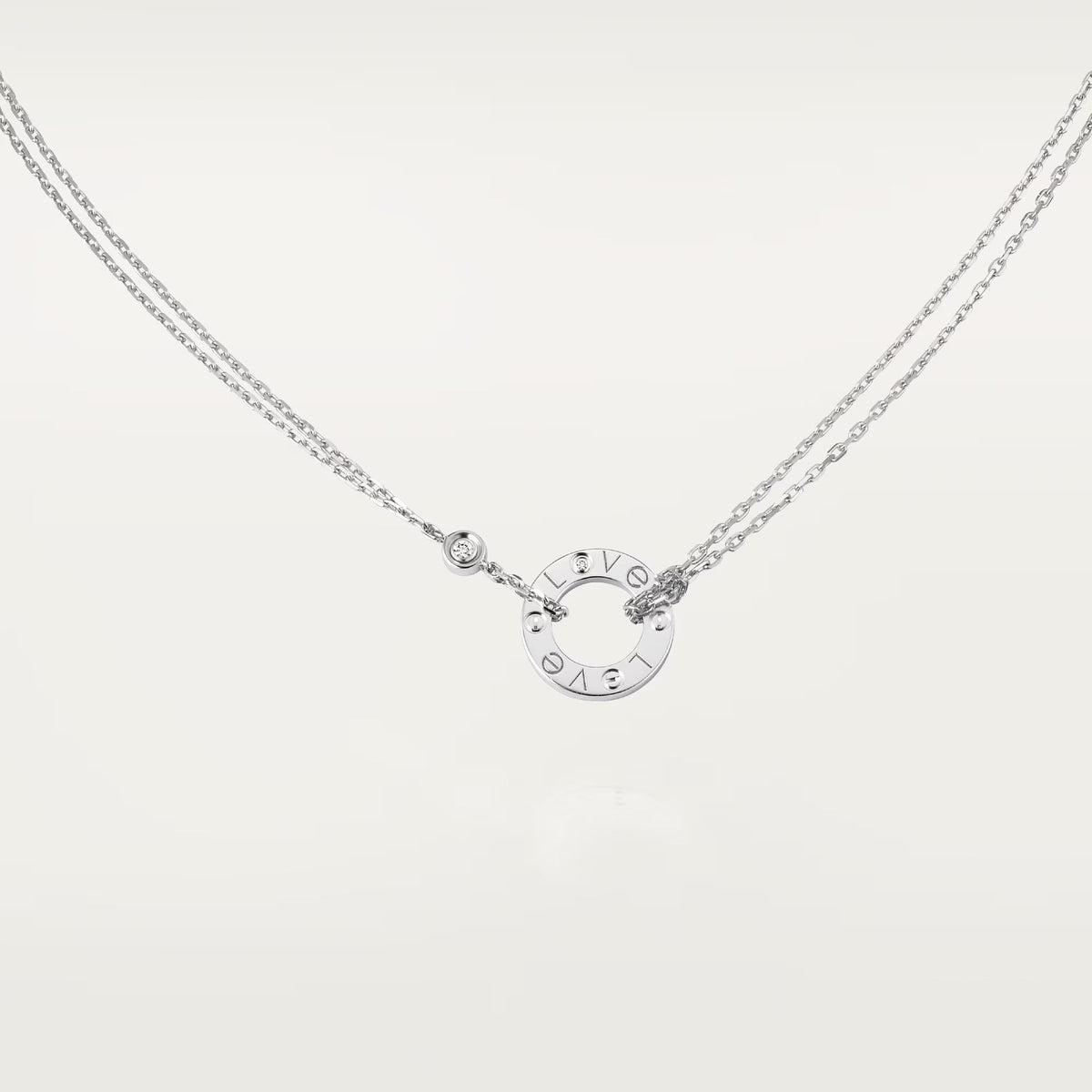 [Eterna Jewels]LOVE NECKLACE 16MM 2 DIAMONDS
