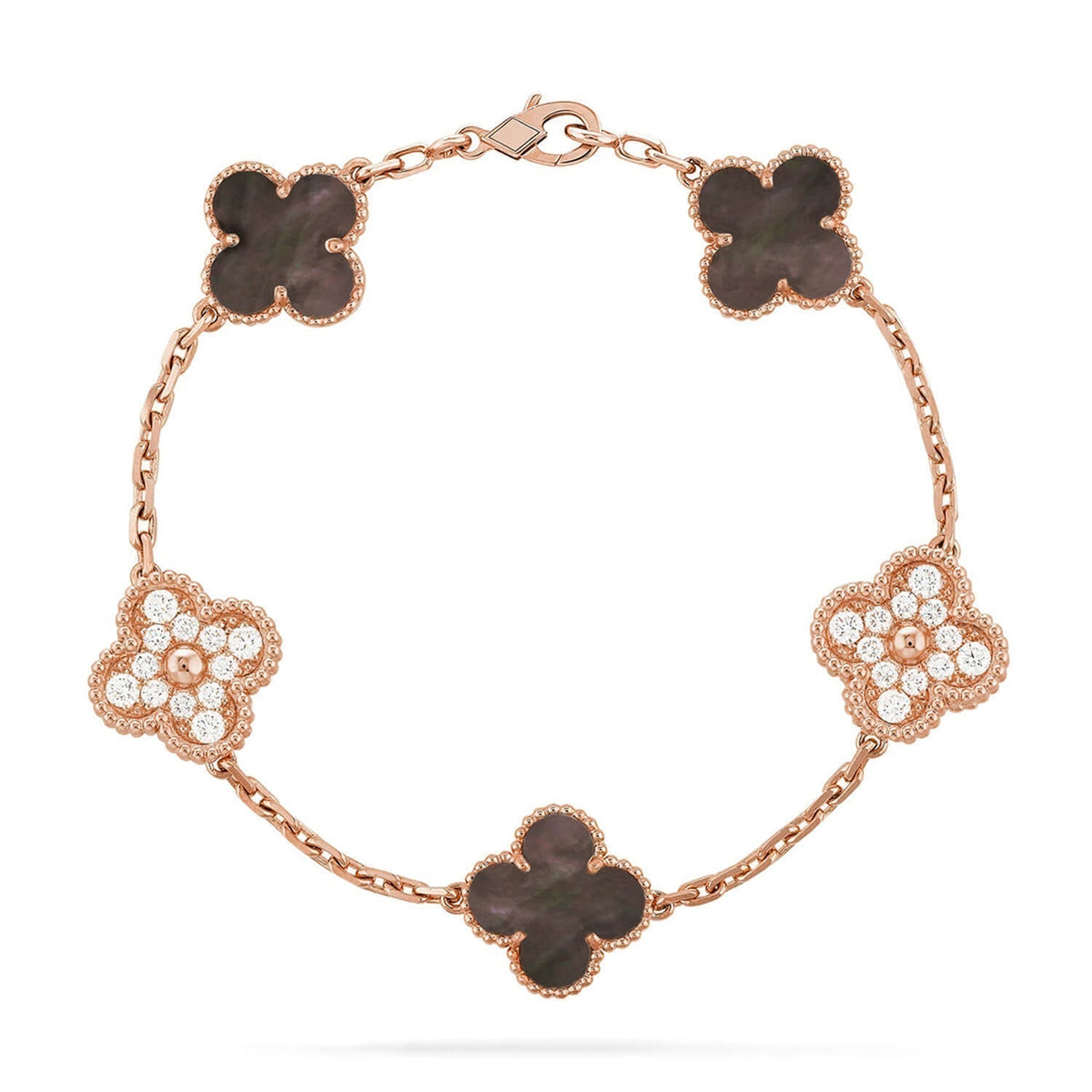 [Eterna Jewels] CLOVER 5 MOTIF GRAY MOP BRACELET COLLECTION