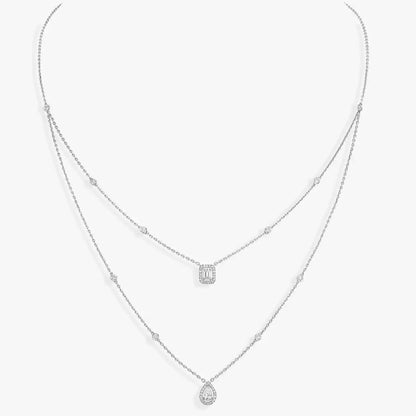 [Eterna Jewels]Diamond Necklace My Twin 2 Rows