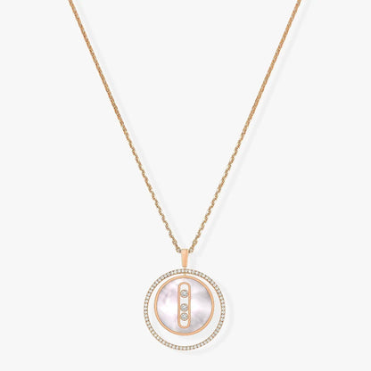 [Eterna Jewels]LUCKY MOVE MM NACRE BLANCHE DIAMOND NECKLACE