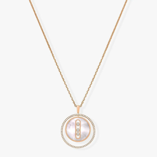 [Eterna Jewels]LUCKY MOVE MM NACRE BLANCHE DIAMOND NECKLACE