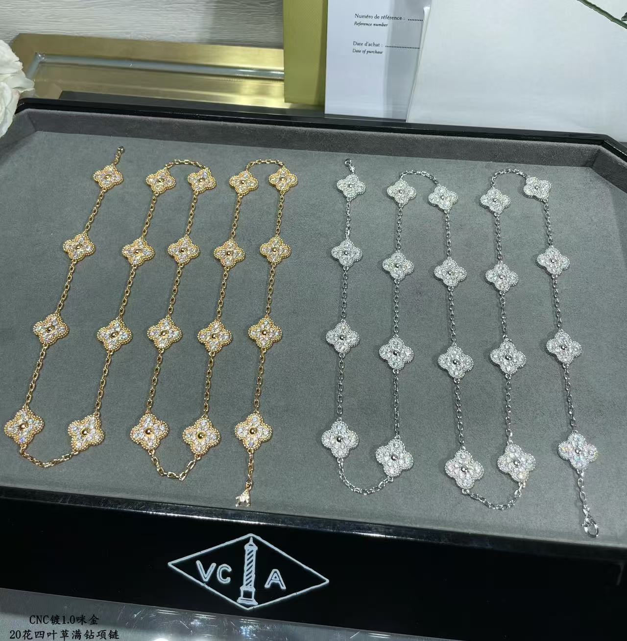 [Eterna Jewels]CLOVER 20 MOTIFS FULL-DIAMOND NECKLACE