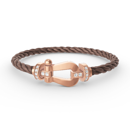 [Eterna Jewels]FORCE LARGE HORSESHOE HALF DIAMOND BRACELET ROSE GOLD