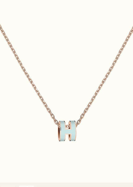 [Eterna Jewels]POP H LIGHT BLUE NECKLACE