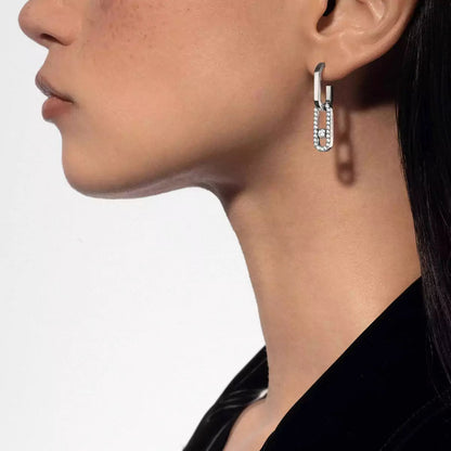 [Eterna Jewels]Move Link Diamond Earrings