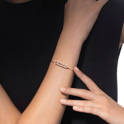 [Eterna Jewels]Move Pavé Diamond Bangle Bracelet M