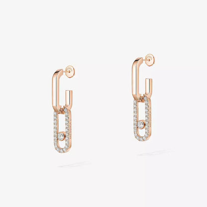 [Eterna Jewels]Move Link Diamond Earrings