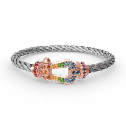 [Eterna Jewels]FORCE LARGE HORSESHOE  COLORED DIAMOND BRACELET ROSE GOLD