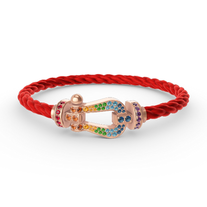 [Eterna Jewels]FORCE LARGE HORSESHOE  COLORED DIAMOND BRACELET ROSE GOLD