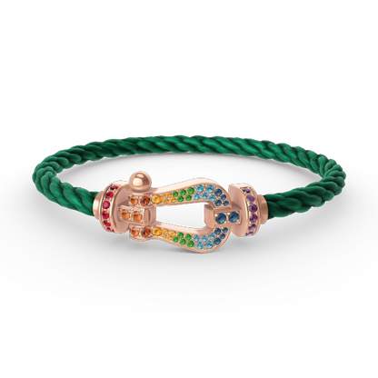 [Eterna Jewels]FORCE LARGE HORSESHOE  COLORED DIAMOND BRACELET ROSE GOLD