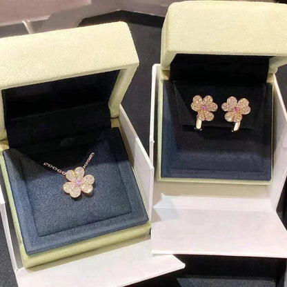 [Eterna Jewels]FRIVOLE ROSE GOLD FLOWER DIAMOND NECKLACE