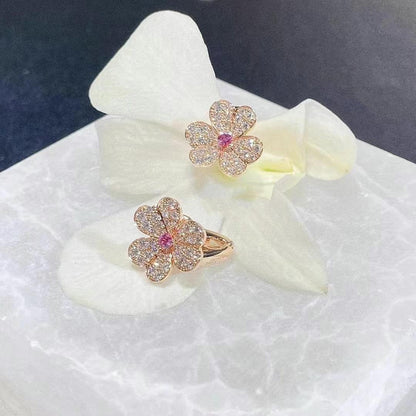 [Eterna Jewels]FRIVOLE PINK GOLD FLOWER DIAMOND EARRINGS
