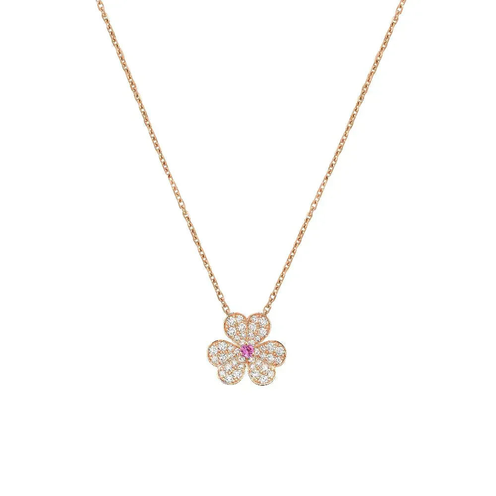 [Eterna Jewels]FRIVOLE ROSE GOLD FLOWER DIAMOND NECKLACE
