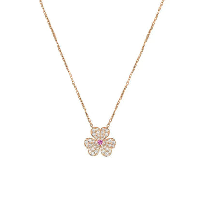 [Eterna Jewels]FRIVOLE ROSE GOLD FLOWER DIAMOND NECKLACE