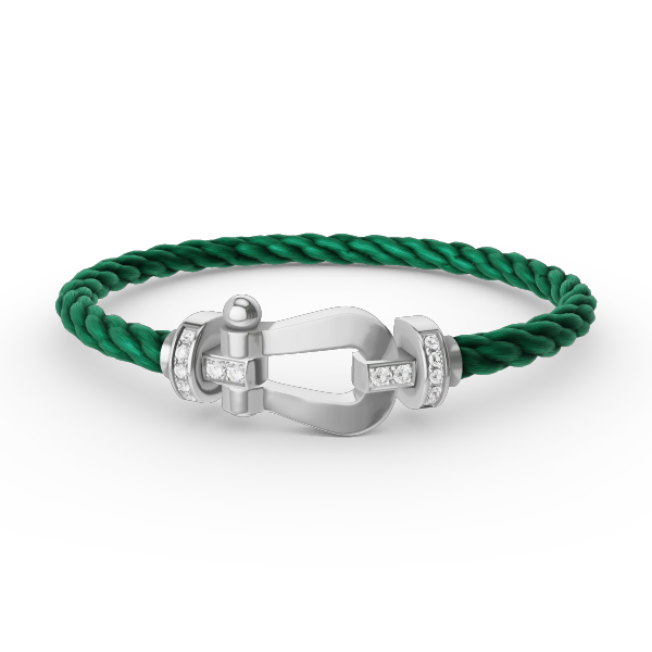 [Eterna Jewels]FORCE LARGE HORSESHOE HALF DIAMOND BRACELET SILVER